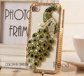 Top-level luxury Designer For iPhone 4 4S Bling diamond cases peafowl cover Hot 2