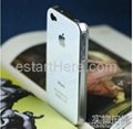 Apple Logo White Crystal Hard Case Cover for iPhone 4 4S 4G + Screen Protecter 1