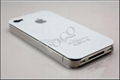 Apple Logo White Crystal Hard Case Cover for iPhone 4 4S 4G + Screen Protecter 2