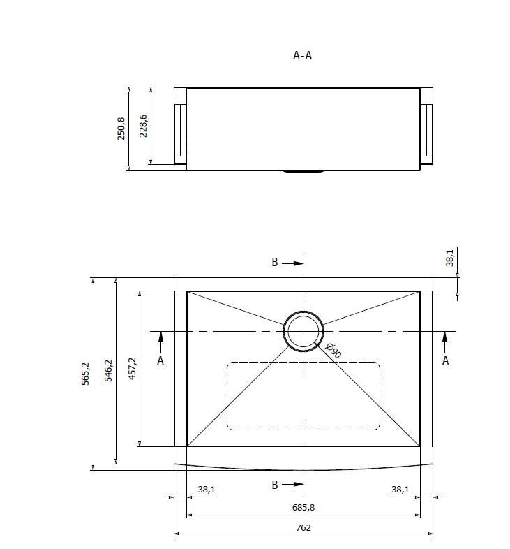 JA30SS Apron Kitchen Sink  2