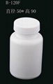 120cc White HDPE Vitamin Bottle with Screw Cap 1