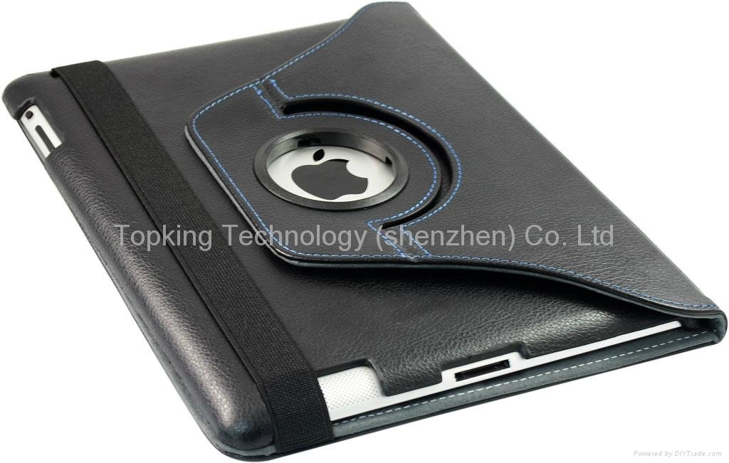 360 Degree Rotary Leather Case For New iPad 4