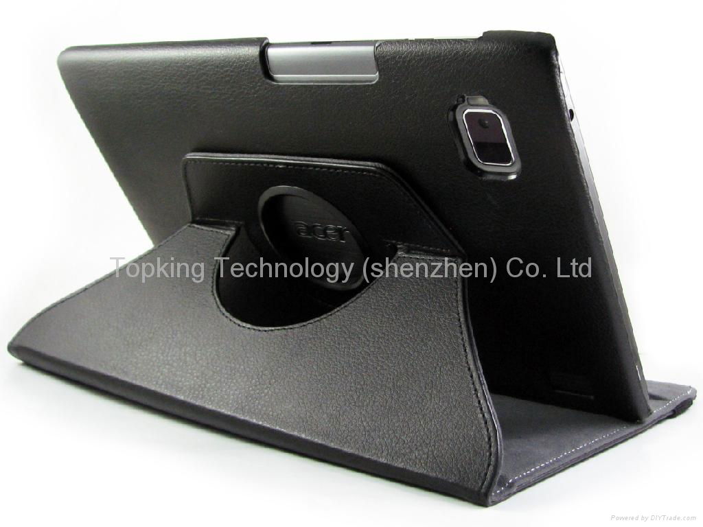  360 Degree Rotating Leather Case For Acer Iconia Tab A500