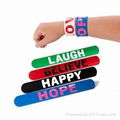 silicone slap on bracelet