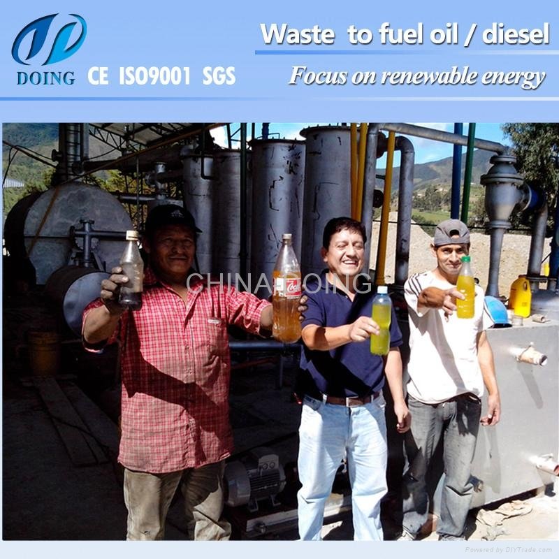 waste tire and plastic pyrolysis machine