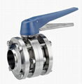 Sanitary Welded Three-piece Butterfly Valve