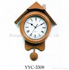 Wood quartz clock