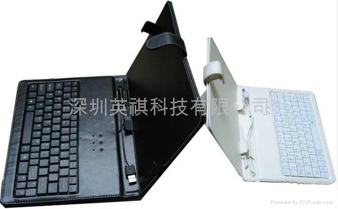 10" inch Leather Case with USB keyboard For Tablet Android PC MID Black 
