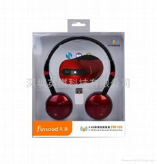 FM100 2.4G Double Swords Wireless Set （mouse+headset)