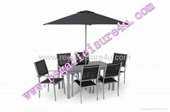 sell patio garden aluminum outdoor sling dining set furniture