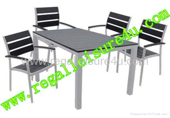 patio garden outdoor polywood recycled wood dining set furniture