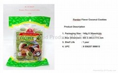 Pandan Flavor Coconut Cookies 140g