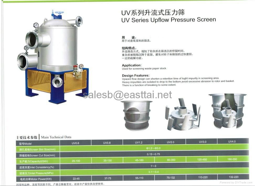 Upflow Pressure Screen in Paper Processing Machinery 3