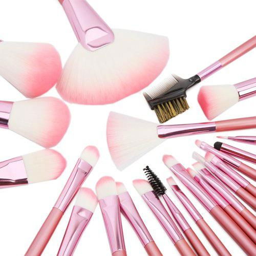 2013 New Complete 22pcs Professional Cosmetic Makeup Brush Set with Pink Bag 