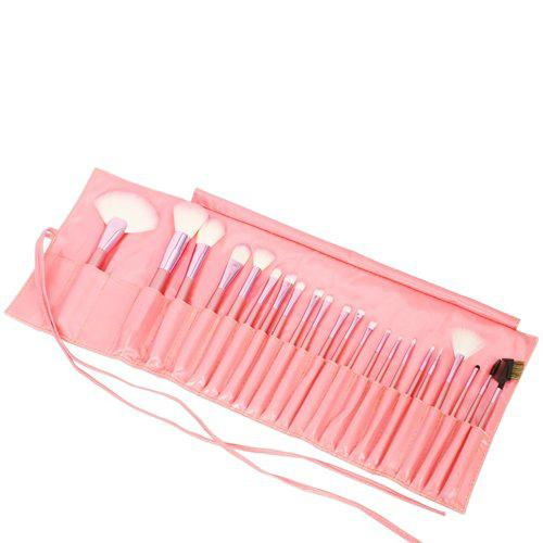 2013 New Complete 22pcs Professional Cosmetic Makeup Brush Set with Pink Bag  4