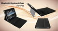 Ipad bluetooth keyboard for IPad with Ipad leather case