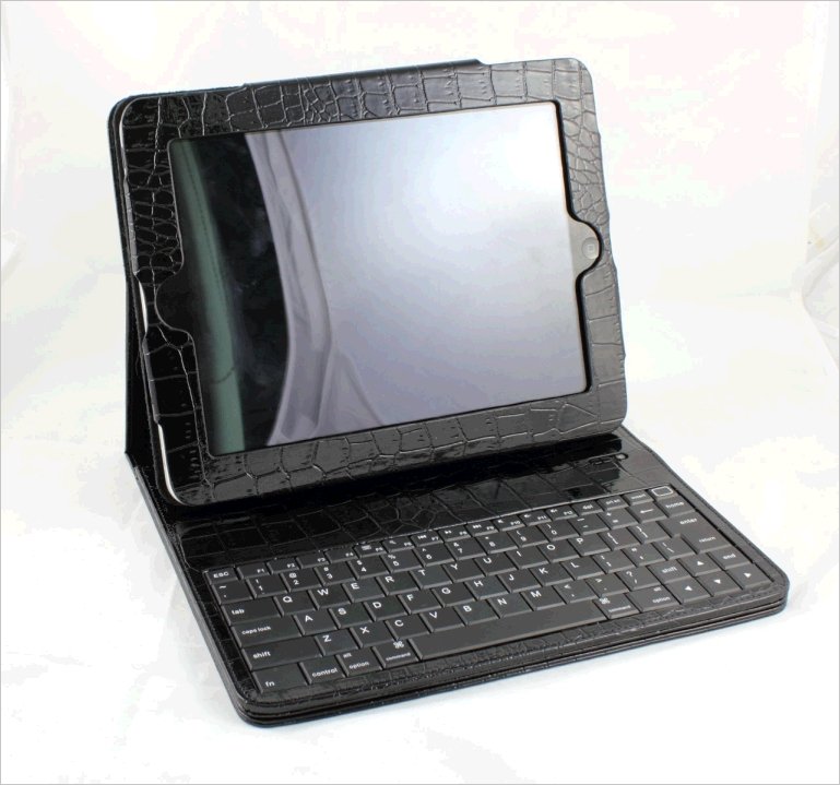Ipad bluetooth keyboard with  leather case 