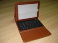 2011 new electronics Ipad bluetooth keyboard with Ipad leather case KB-6117-01 1