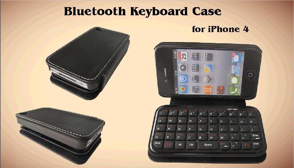 Bluetooth keyboard for Iphone with leather case KB-6133