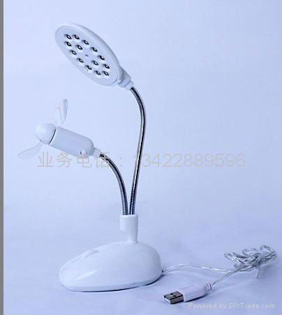 (2 in 1)Desk lamp and fan 14PCS lamp and fan USB lamp and fan 2