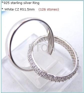 The latest fashion wholesale 925 sterling silver engagement wedding rings(R5346)