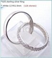 The latest fashion wholesale 925 sterling silver engagement wedding rings(R5346)