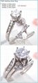 The latest fashion wholesale 925 sterling silver engagement wedding rings(R5346) 2