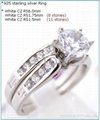 The latest fashion wholesale 925 sterling silver engagement wedding rings(R5346) 4
