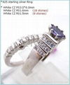 The latest fashion wholesale 925 sterling silver engagement wedding rings(R5346) 5