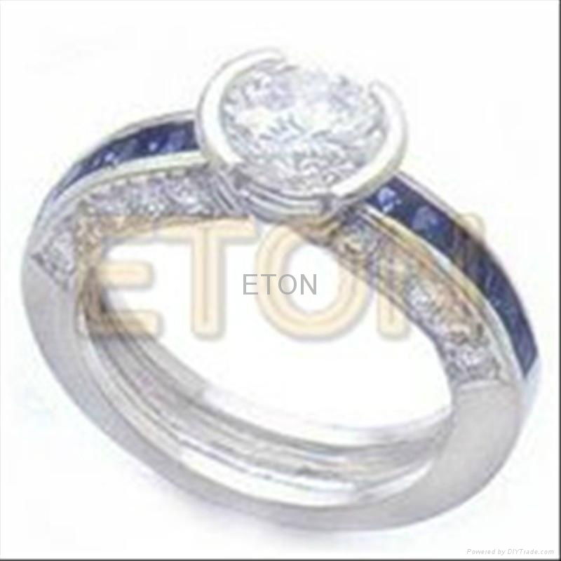 Fashion polish finishing pure clear cz 925 sterling ring(R5996) 3