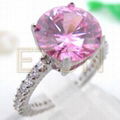 Factory manufactured Pink CZ rhodium