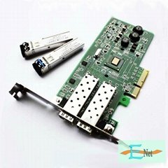 E-Net PRO1000M EF PCI-E Dual SFP Port Server Adapter 