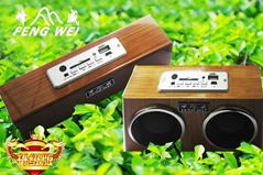 Multi-function mini bamboo speaker