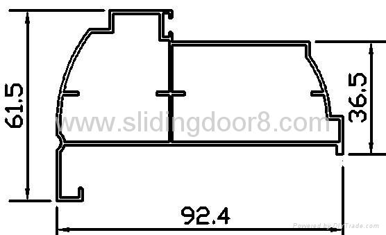 aluminum hang sliding door 2