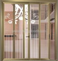 aluminum sliding door with mesh