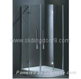 frameless corner shower door