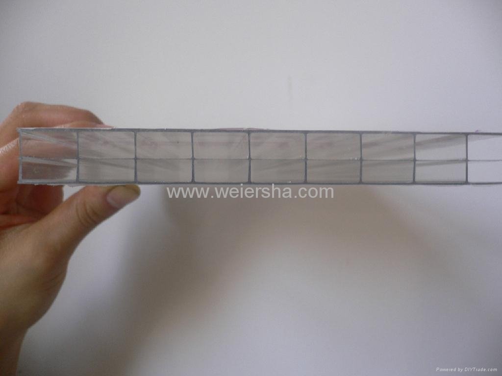 triple wall,double wall polycarbonate hollow roofing sheet 3