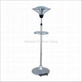 NPO-15L20 Stailess Steel Outdoor Electric Patio Heater with Wheel & Drink Table