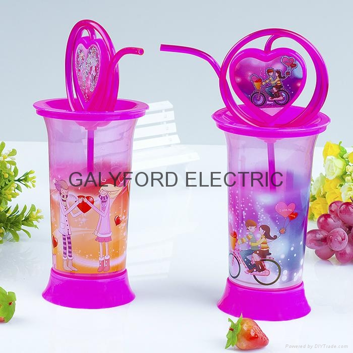 Plastic cup with straw 400ml GLM029 GALYFORD (China Manufacturer