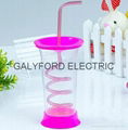 Plastic cup with straw - 400ml