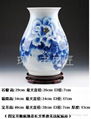 lily moon vase-blue and white porcelain bottle 3