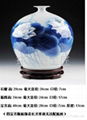 lily moon vase-blue and white porcelain bottle 4