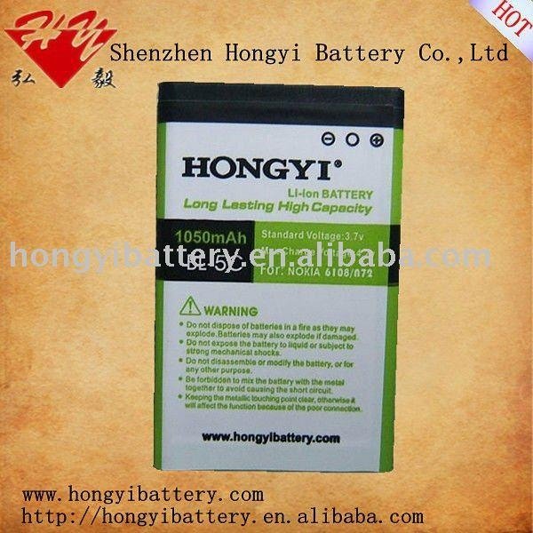 HONGYI mobile phone batteryBL-5C for Nokia6108