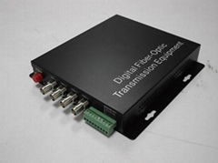4-channel Video Converter with l-channel Bidirectional Data Transmission 