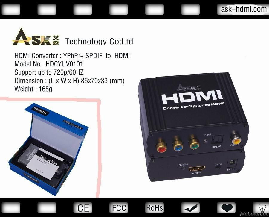 色差（YPbPr）转 HDMI 信号转换器