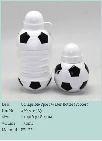 Collapsible Sport Water Bottle (Soccer) 