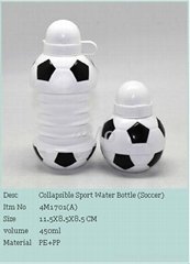 Collapsible Sport Water Bottle (Soccer)