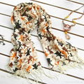 Fashion scarves woman 100%wool bear printed scarf, cashmere scarves 