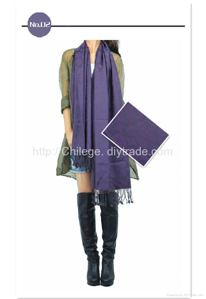 lady's scarf 100% wool scarves,wraps, shawl, jacquard scarf  4