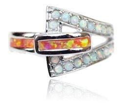 Sterling Silver Synthetic Opal Ring 2